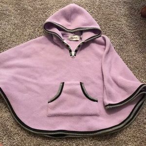 Little girls fleece poncho